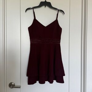City Studio Wine Red Sleeveless Dress